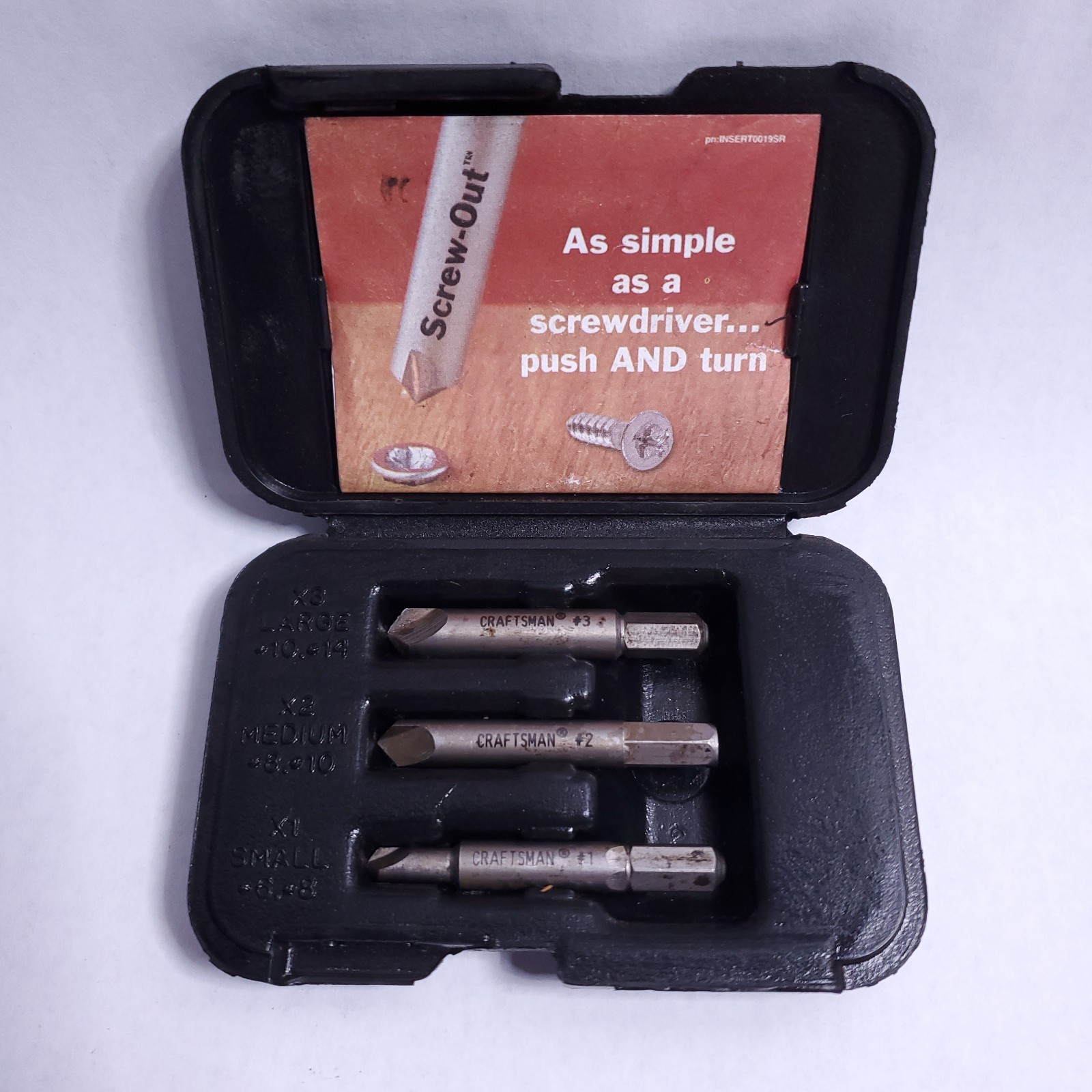 Craftsman 52154 Screw Out Extractor Set
