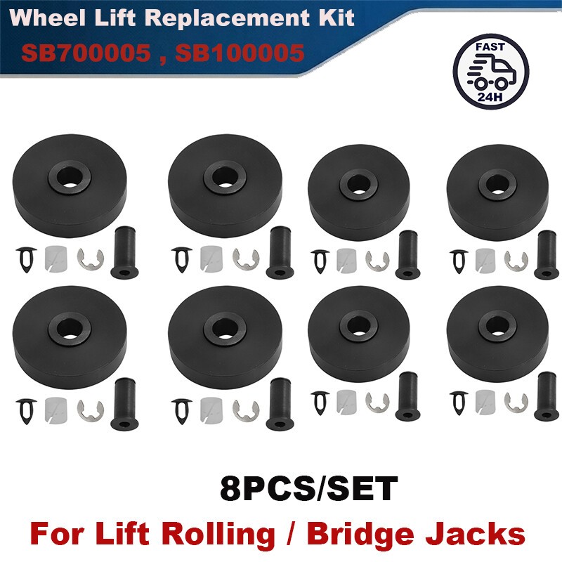 Lift Wheel Kit Fit Rolling Jacks / Rolling Bridge SB100005 / SB700005 Set of 8