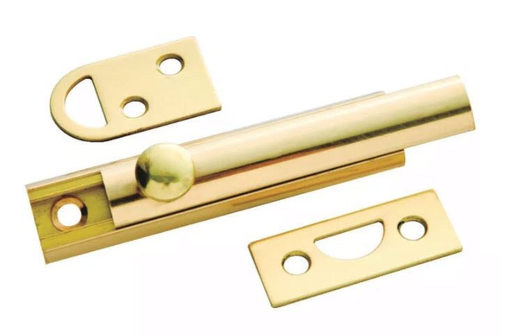 4" Surface Bolt Solid Brass