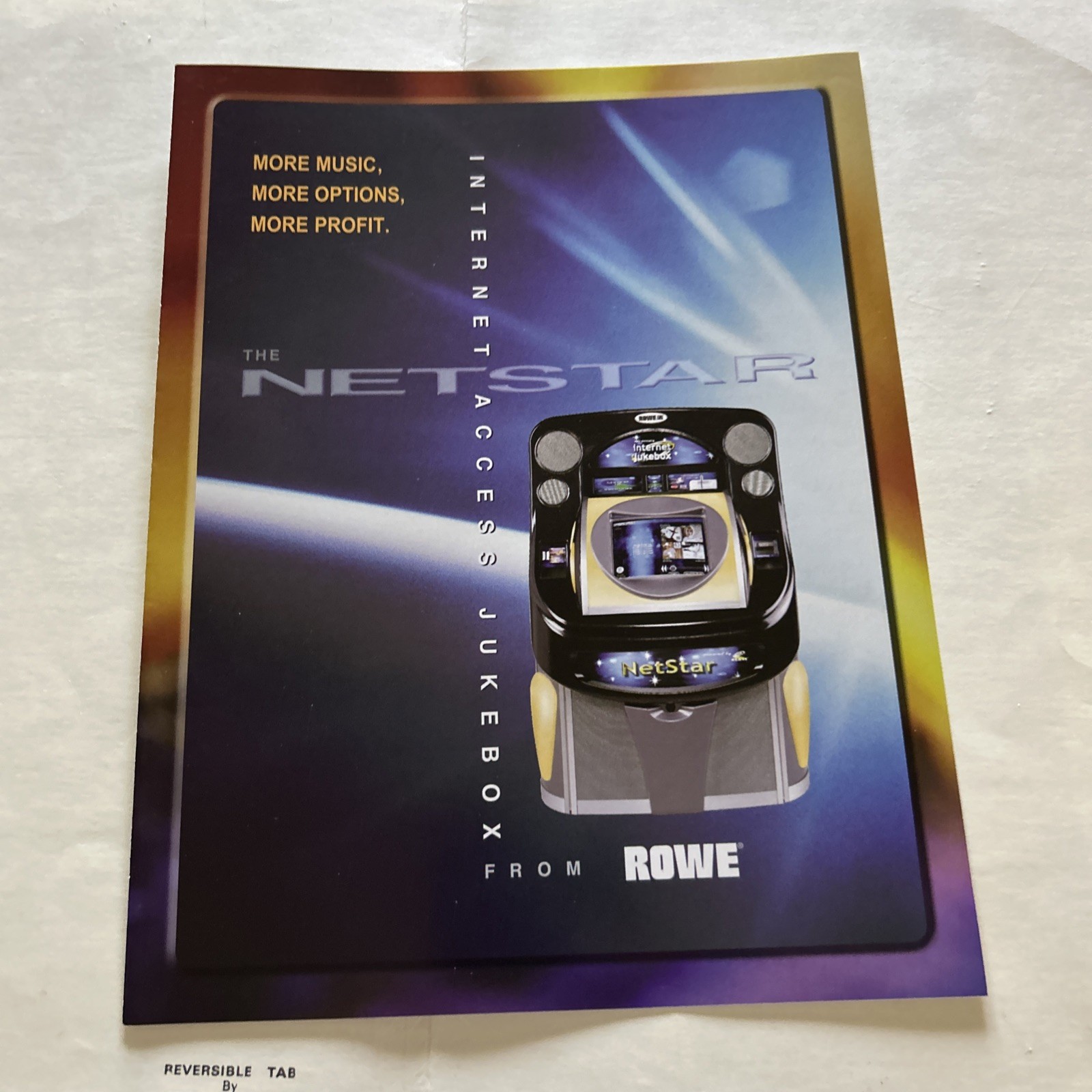 Original Factory Jukebox Ami-Rowe Netstar Internet Access FLYER