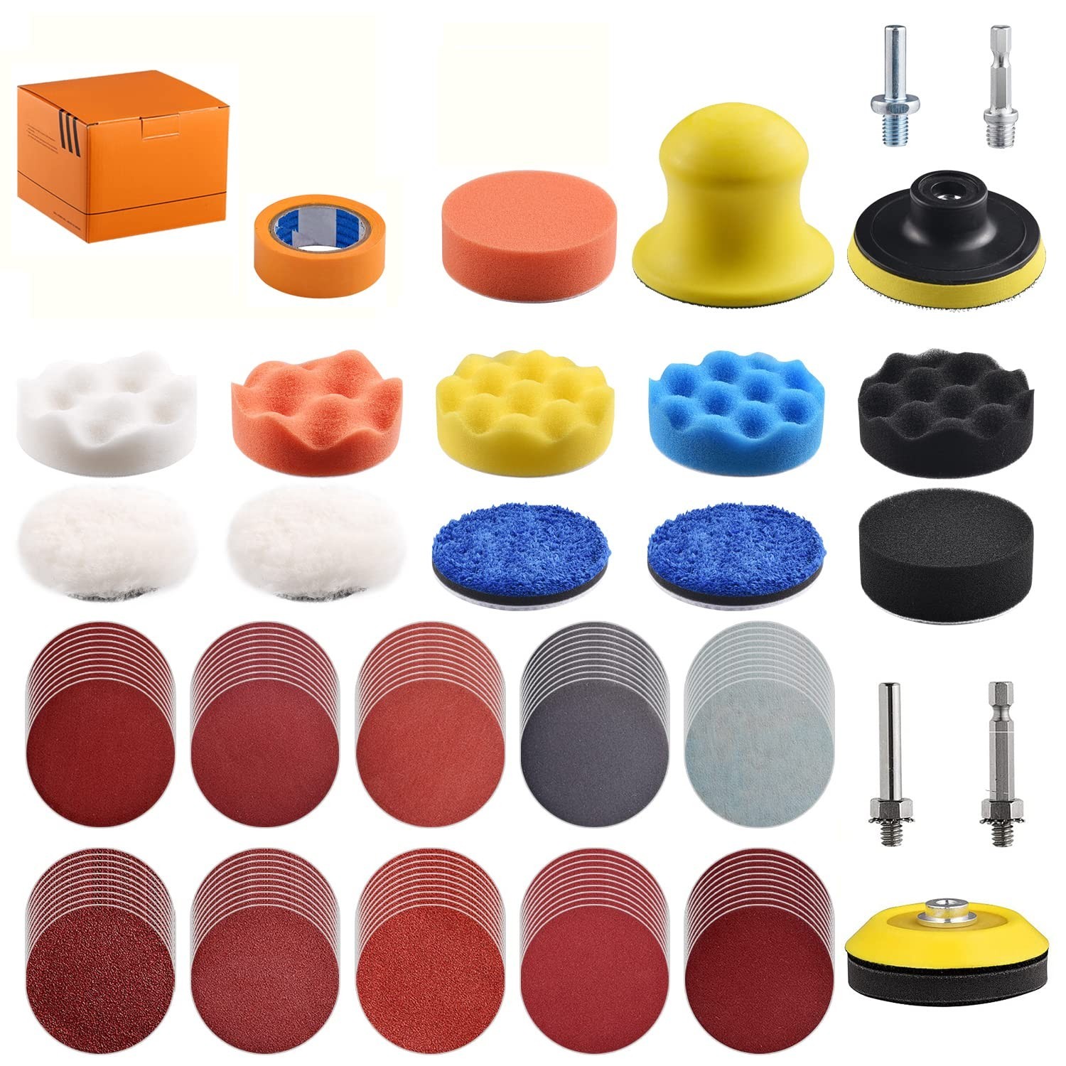 120Pack 3 Inch Polishing Pad for Drill Sanding Attachment Variety K... Fast Ship