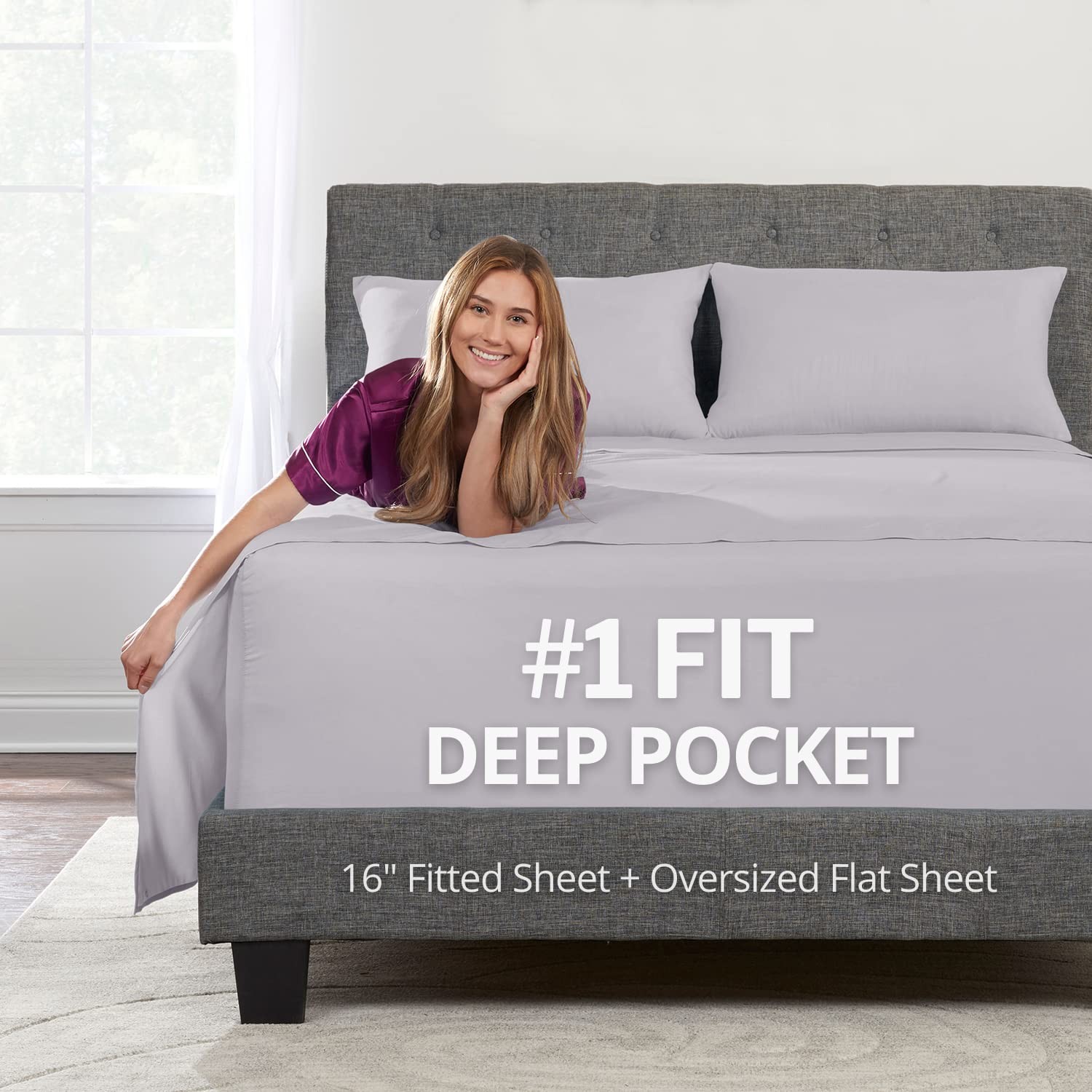 Queen Sheets Set Bed Sheets – Queen Bed Sheets Set For Queen Size Bed Bedding...