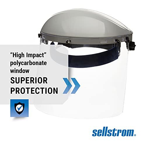 Sellstrom S30120 Advantage Series Face Shield Clear Window with Standard Binding