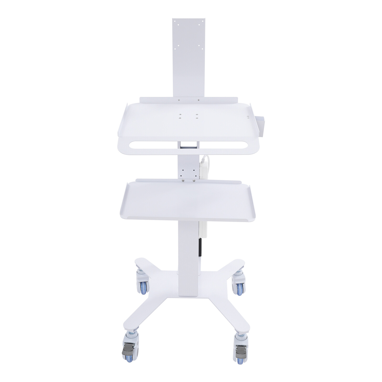 Hospital Beauty Spa Trolley Cart Adjustable Rolling Computer Cart Rolling Cart