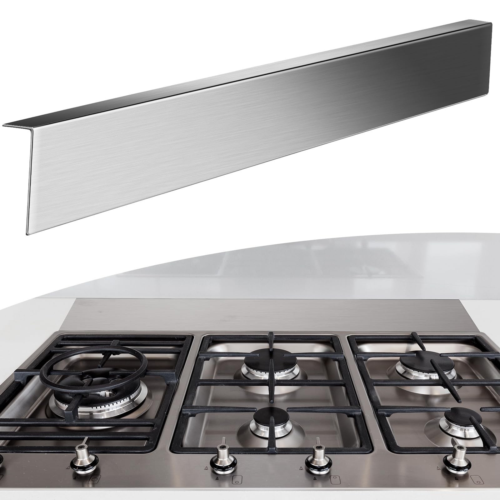 Universal Stove Gap Cover - 304 Stainless Steel Stove Gap Filler Slide-in Ran...