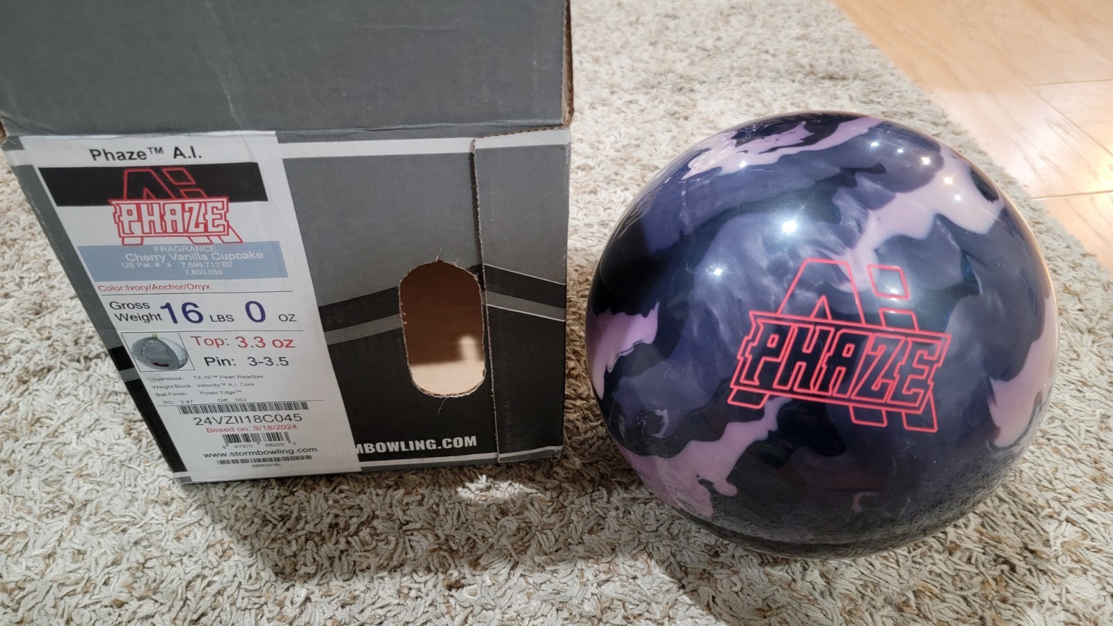 Storm Phaze AI Bowling Ball 1st Quality | 16 Pounds | 3-3.5" Pin | 3.3oz TW