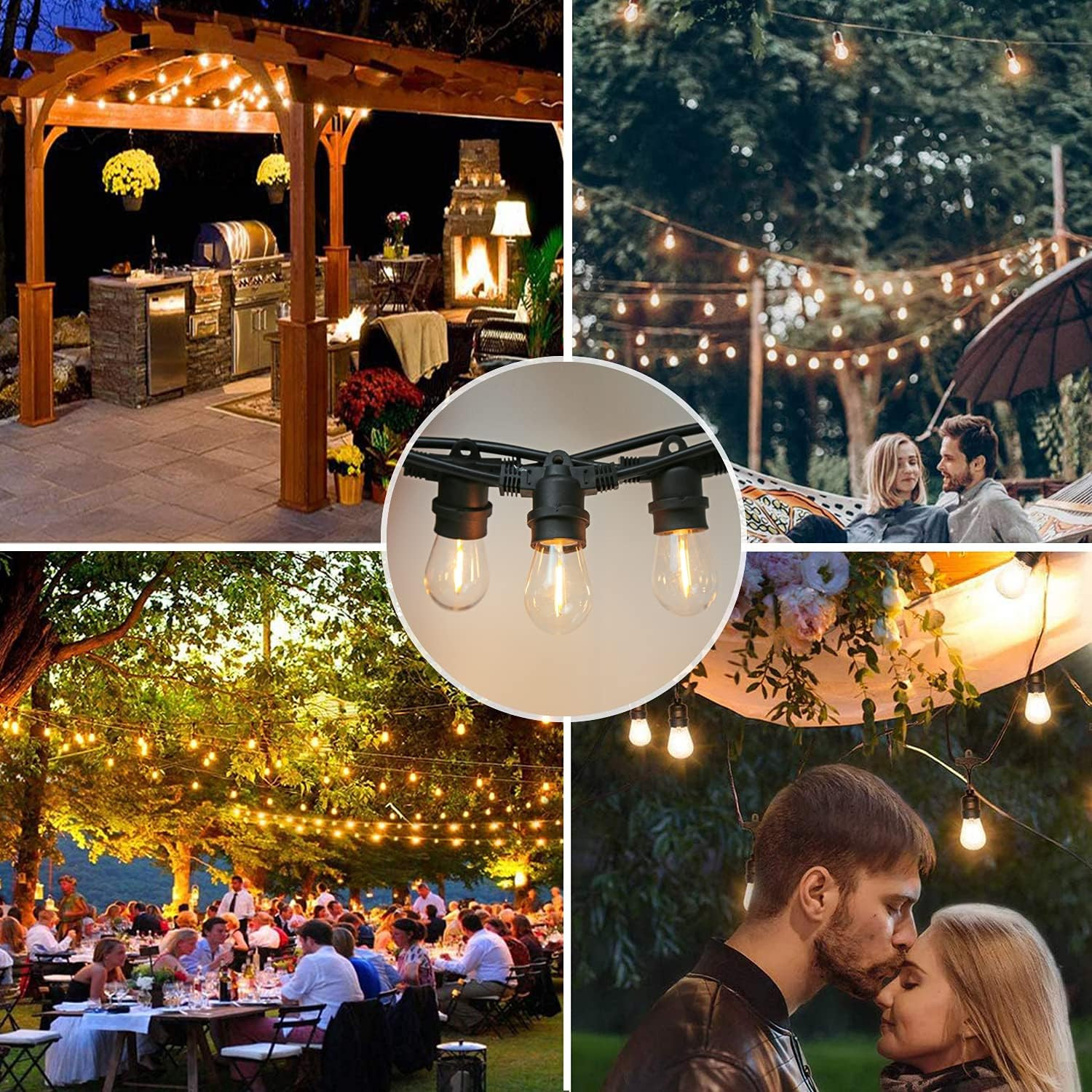 Shatterproof LED String Lights, Waterproof, Warm White 2200K, 70LM, E26 Base - 1