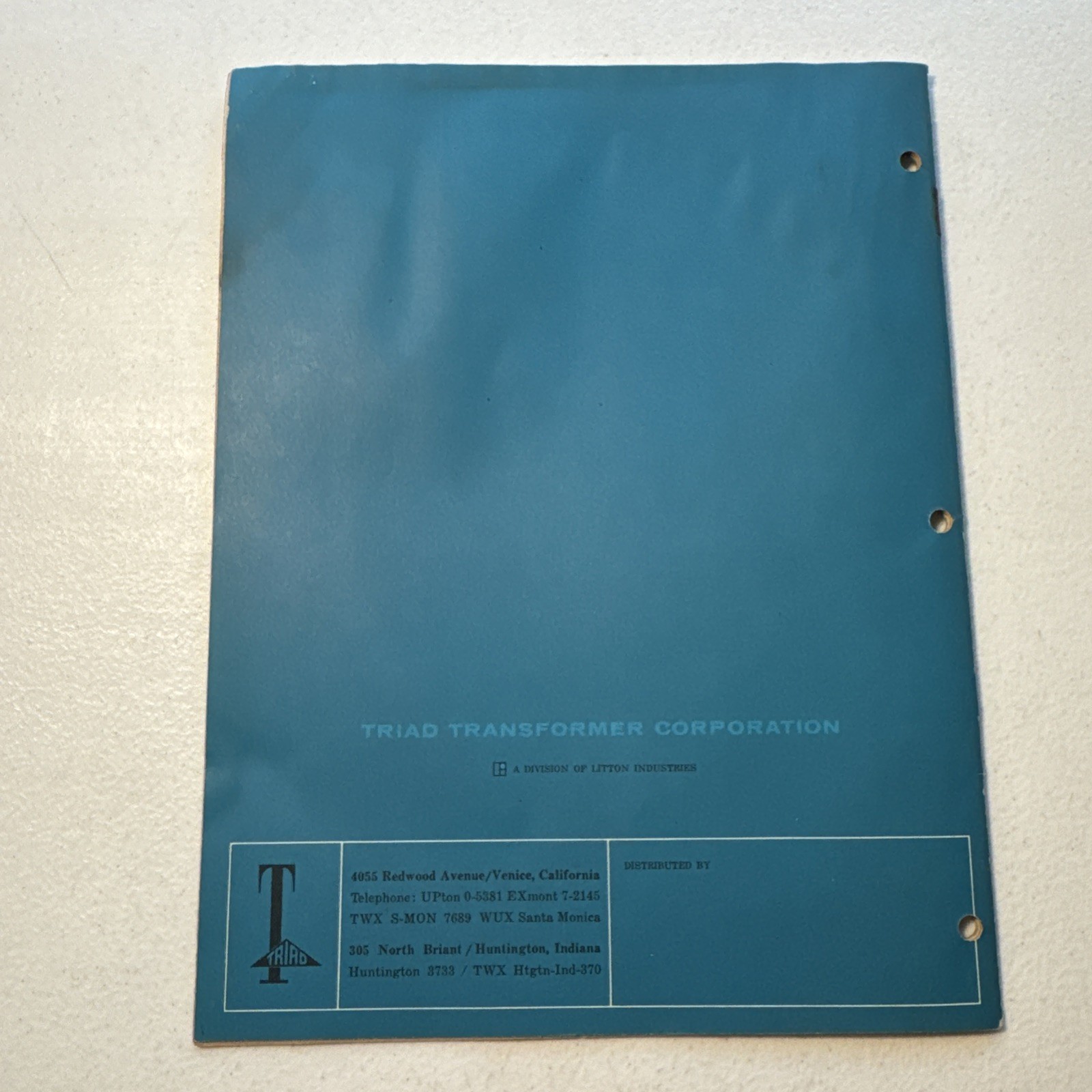 Triad Replacement Transformers 1962 Vintage Catalog Tv-62