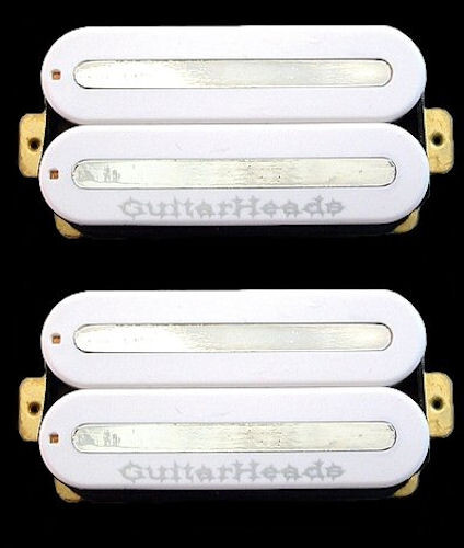 Guitar Parts GUITARHEADS PICKUPS MEGAMETAL HUMBUCKER - Bridge Neck SET 2 - WHITE