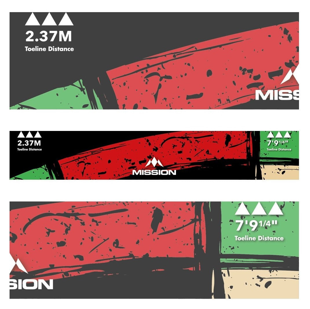 Mission Dart Throw Line - Oche Toeline - Ships Rolled in Box - Double Top