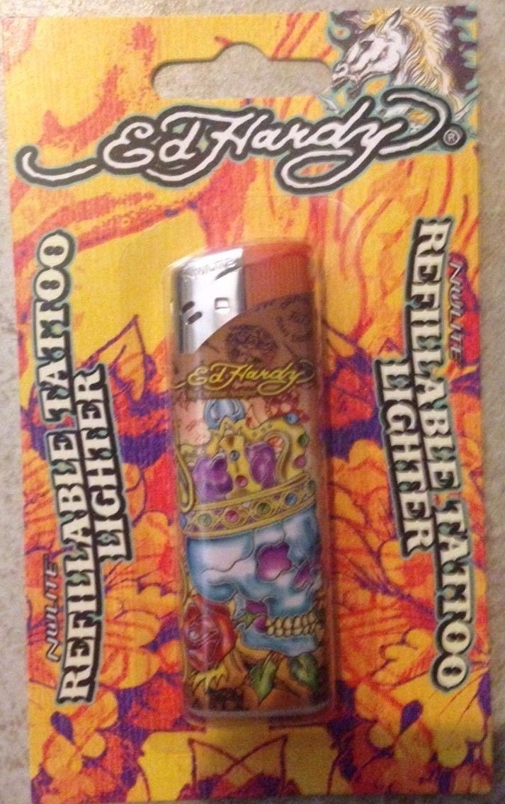 3 Lighter SEALED ED HARDY REFILLABLE TATTOO LIGHTER -any 3 Random