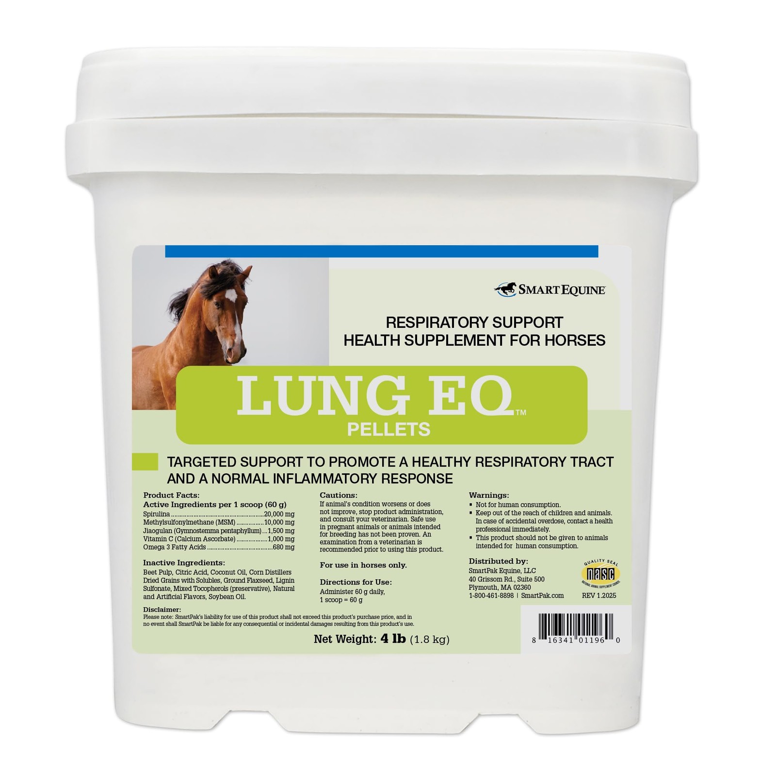 Lung EQ Pellets for Respiratory Support | Horse | Spirulina for Horses with A...