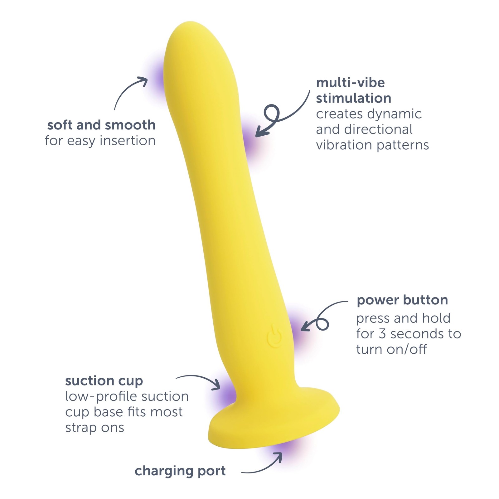 plusOne Realistic Dildo Vibrator with Suction Cup