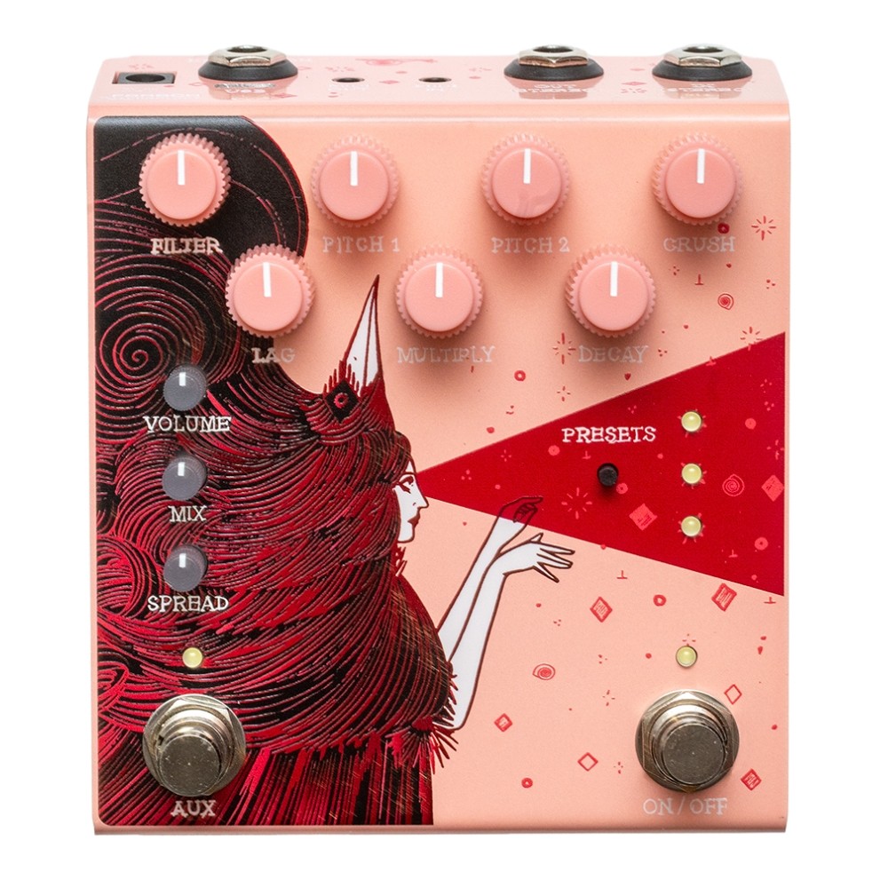 Old Bood Noise Endeavors Dark Star V3 Stereo Reverb Pedal - Pink