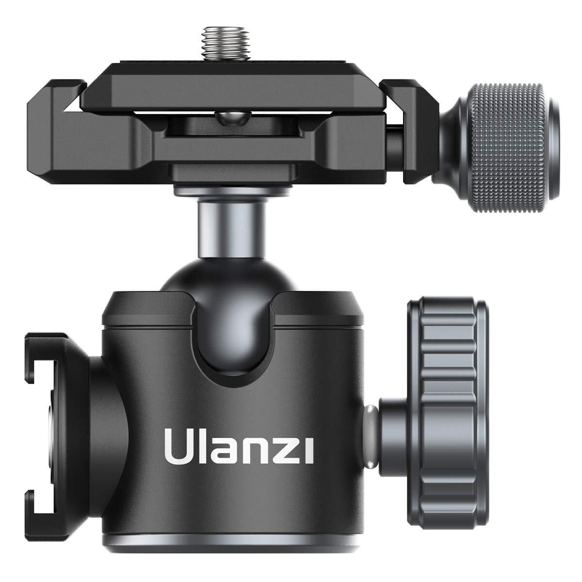 ULANZI U-80L Metal Ball Head Tripod Mount 360° Arca Swiss Cold Shoe DSLR