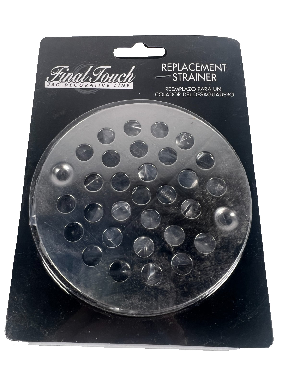 Final Touch JSC Decorative Line Replacement Sink Strainer Chrome