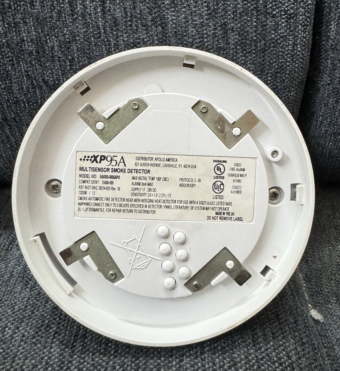 APOLLO XP95A 55000-886 APO MULTI SENSOR SMOKE DETECTOR WITH BASE