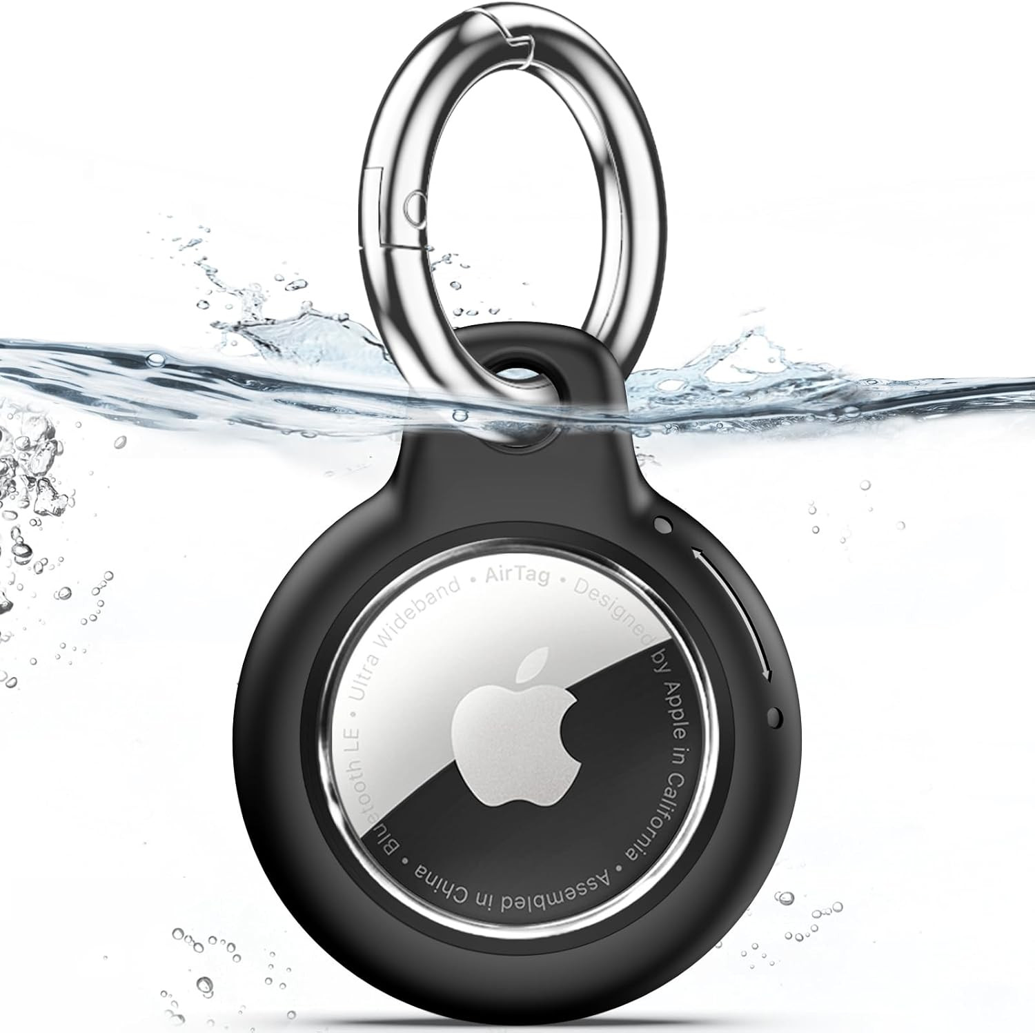 Waterproof Airtag Holder with Apple Airtags Keychain, Hard PC Air Tag Case