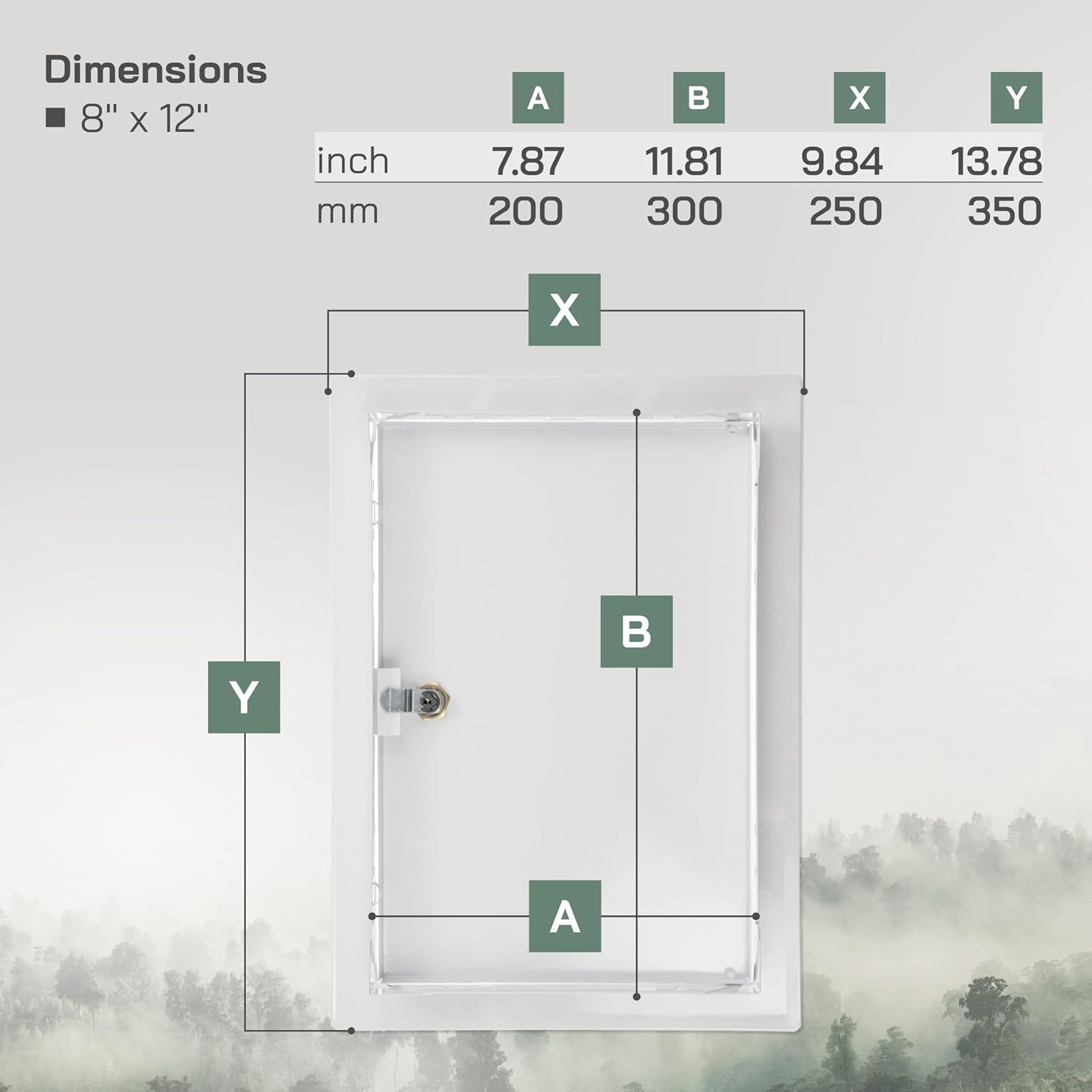 8'' X 12' Inch Lockable Metal Access Panel - Easy Access Door with Locking Mecha