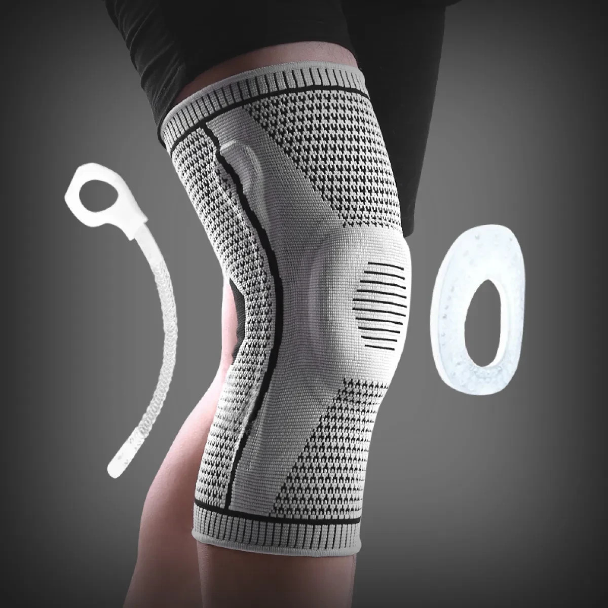 Knee Brace Support Silicone Spring Knee Pads for Running Gym Fitness