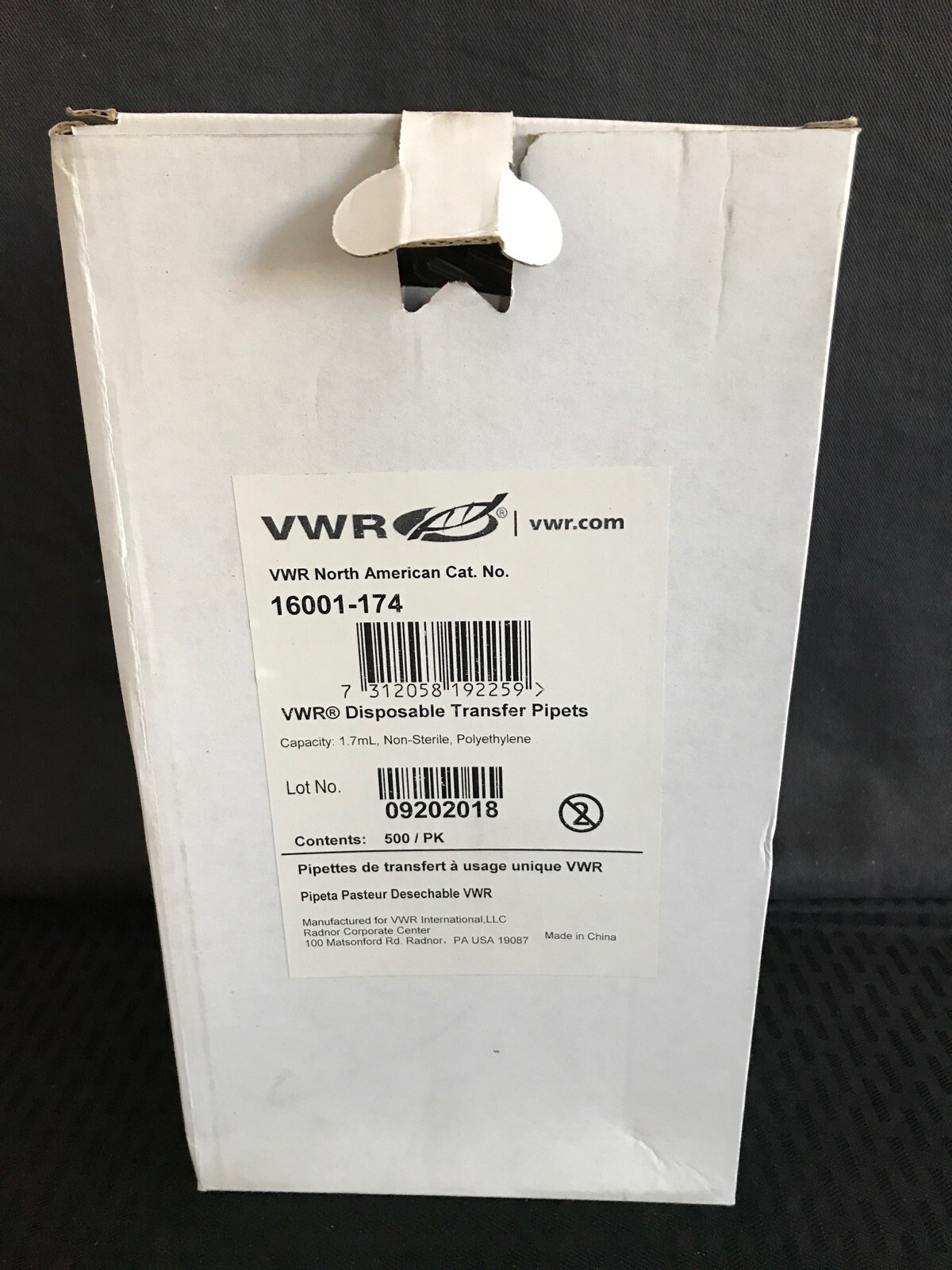(490) VWR 1.7mL Polyethylene Disposable Transfer Pipets Non-Sterile 16001-174