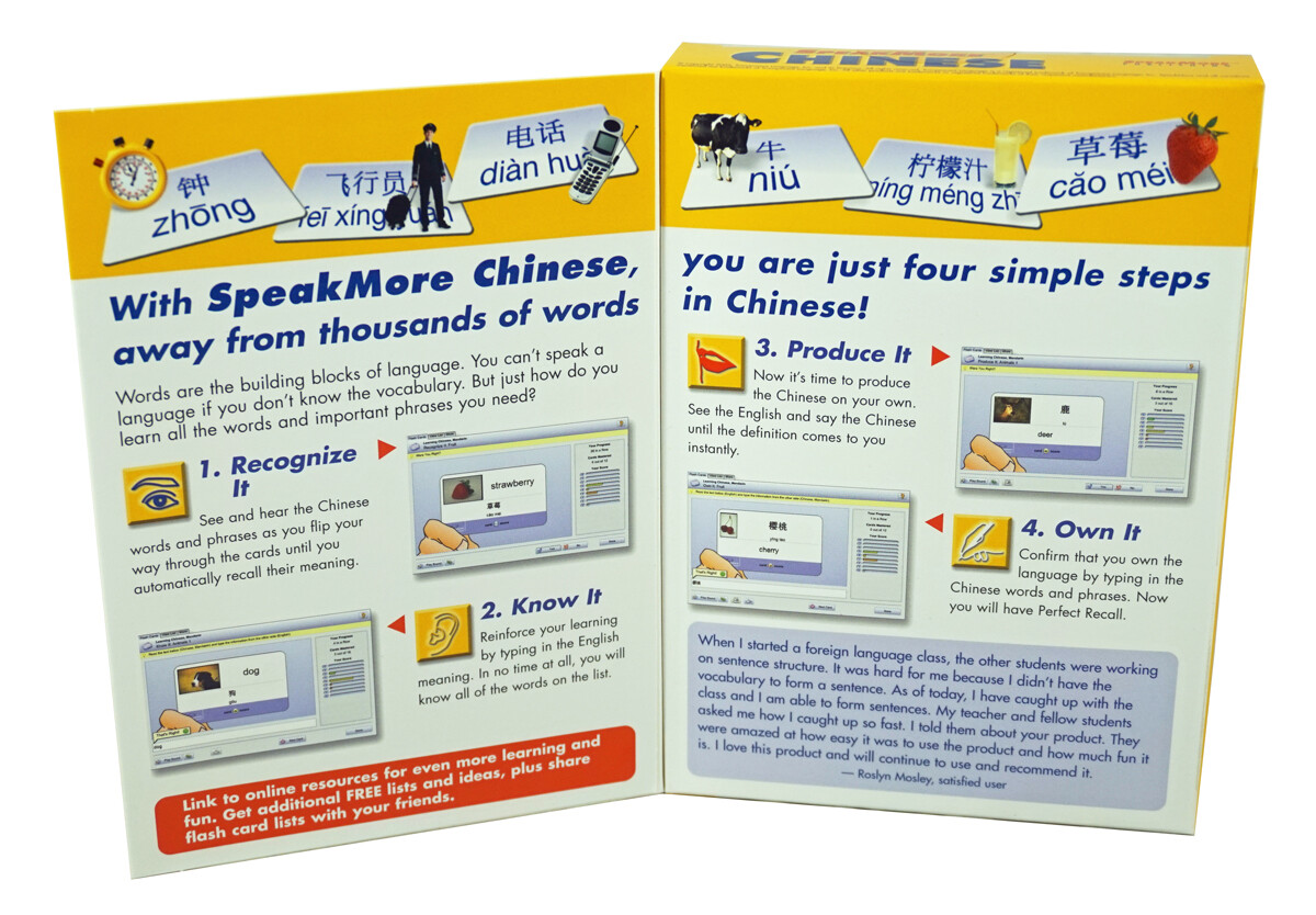 Learn to Speak Chinese Language - PC/MAC CDRom - Learn Essential Words & Phrases