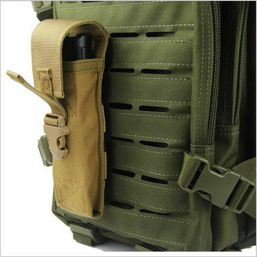 Tactical Molle Flashlight Torch Pouch Holder Waist Pack Knife Holster Belt Bag