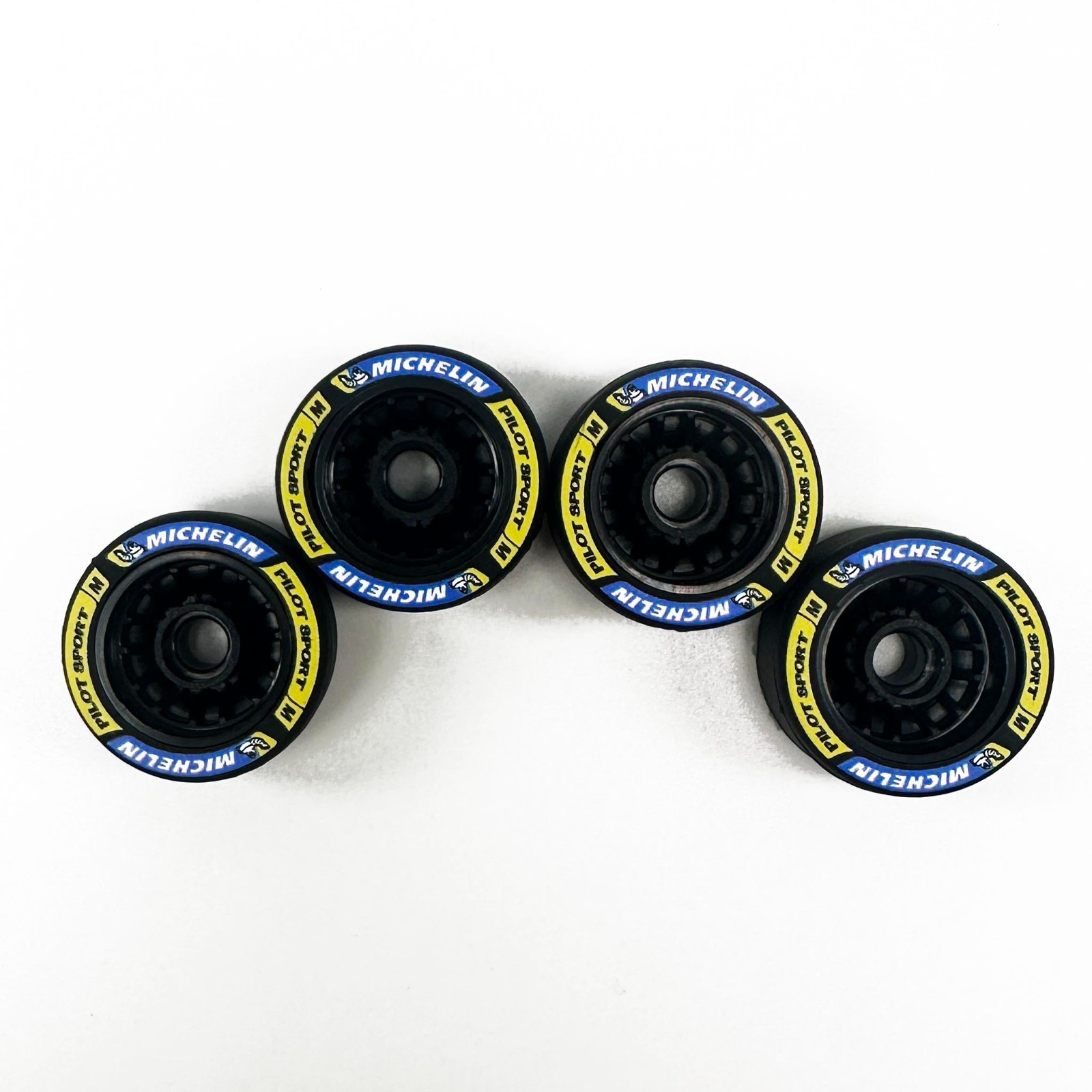 Custom 4 pcs slick tires(18977, rims included) for Lego Speed cars, V1-5 Color
