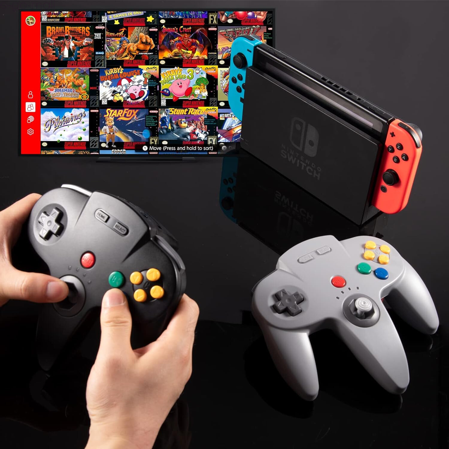 Wireless N64 Switch Controller for Switch Online NSO PC Mac Raspberry Pi Windows