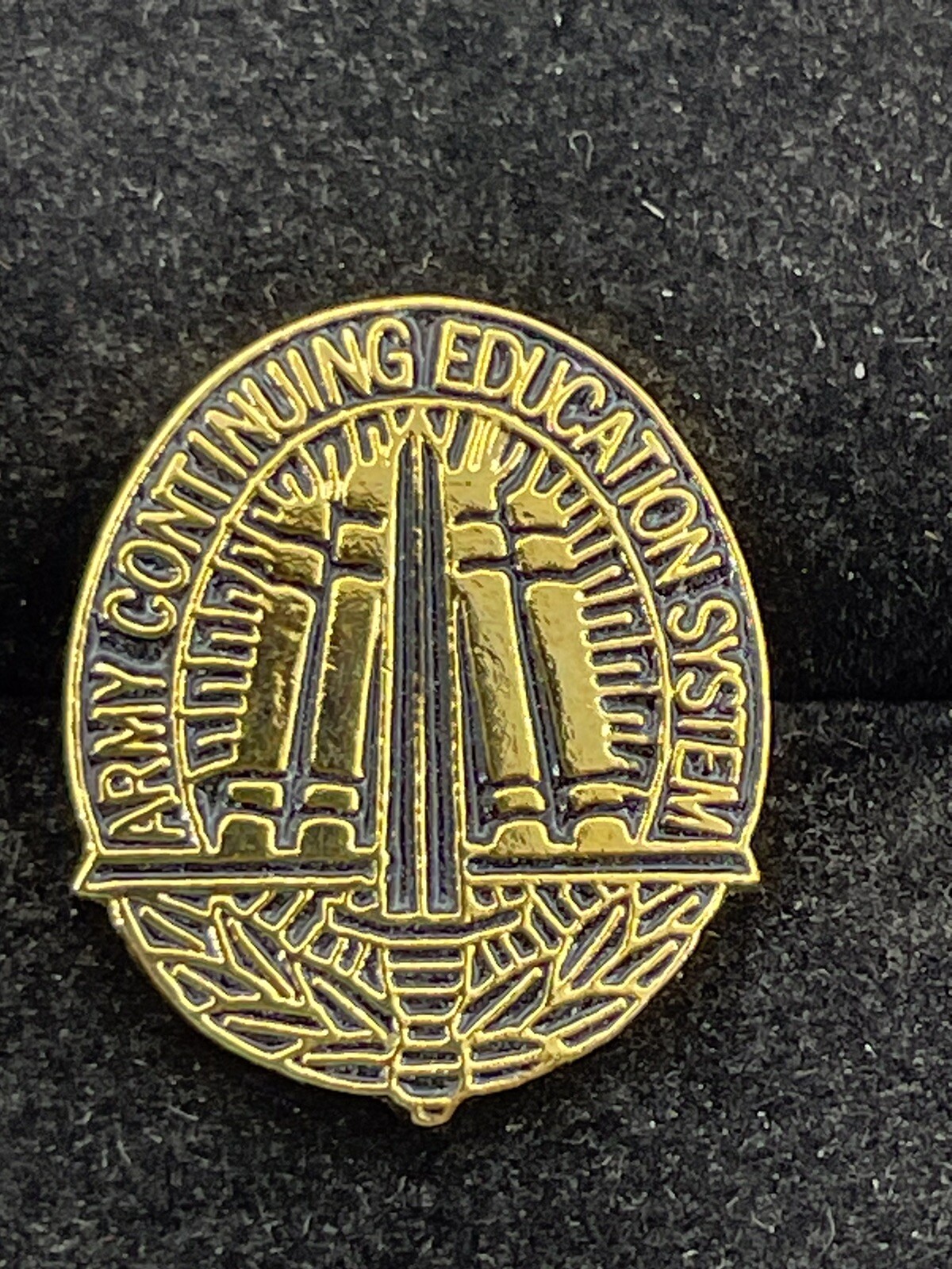 United States Army Continuing Education System Lapel Hat Pin Pin back