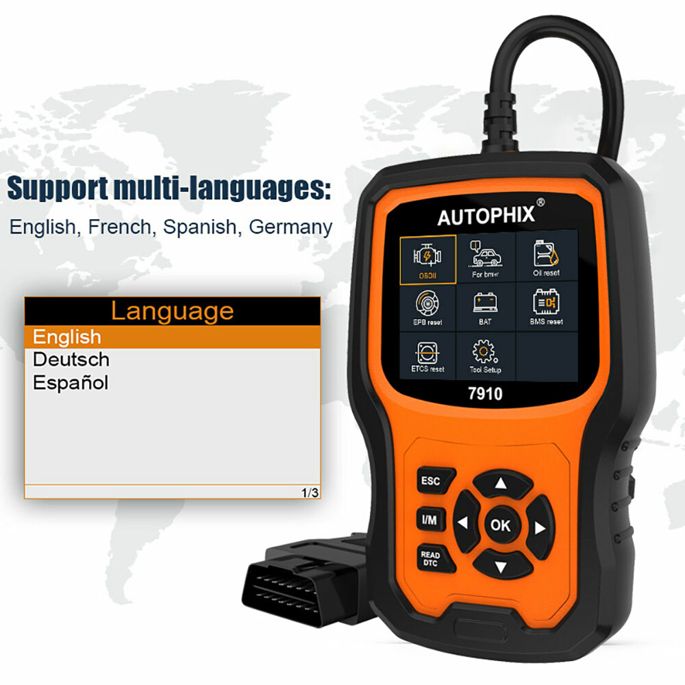 Autophix All System OBD2 Engine Fault Code Reader ABS SRS EPB TPMS Reset for BMW