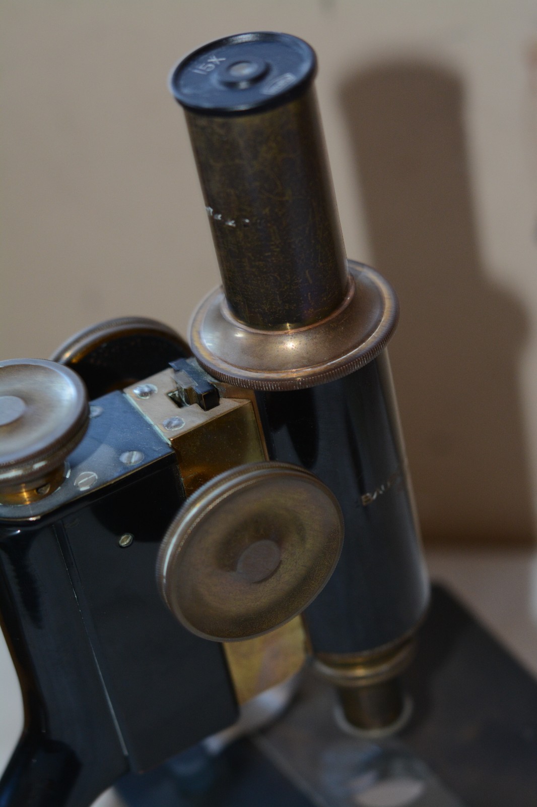 Microscopes. Antique. Bausch Lomb mirror microscope