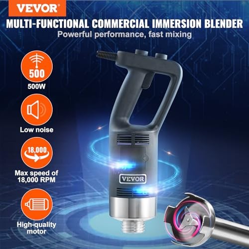 VEVOR Commercial Immersion Blender 500W 20in Variable Speed
