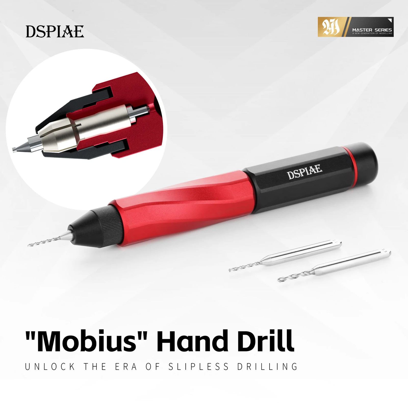 DSPIAE Mobius Hand Drill Dual-bearing Spin-Lock Model Drilling Hobby Craft Tools