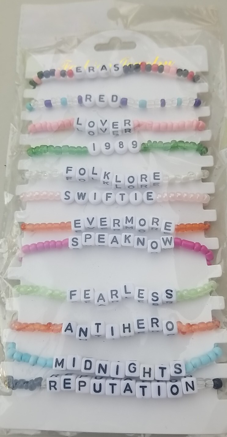 12pc Swiftie Taylor Inspired Eras Colorful Beaded Friendship Bracelets