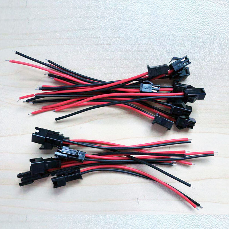 2PIN JST SM Plug Male to Female EL Wire LED String Light Cable Connector Adapter