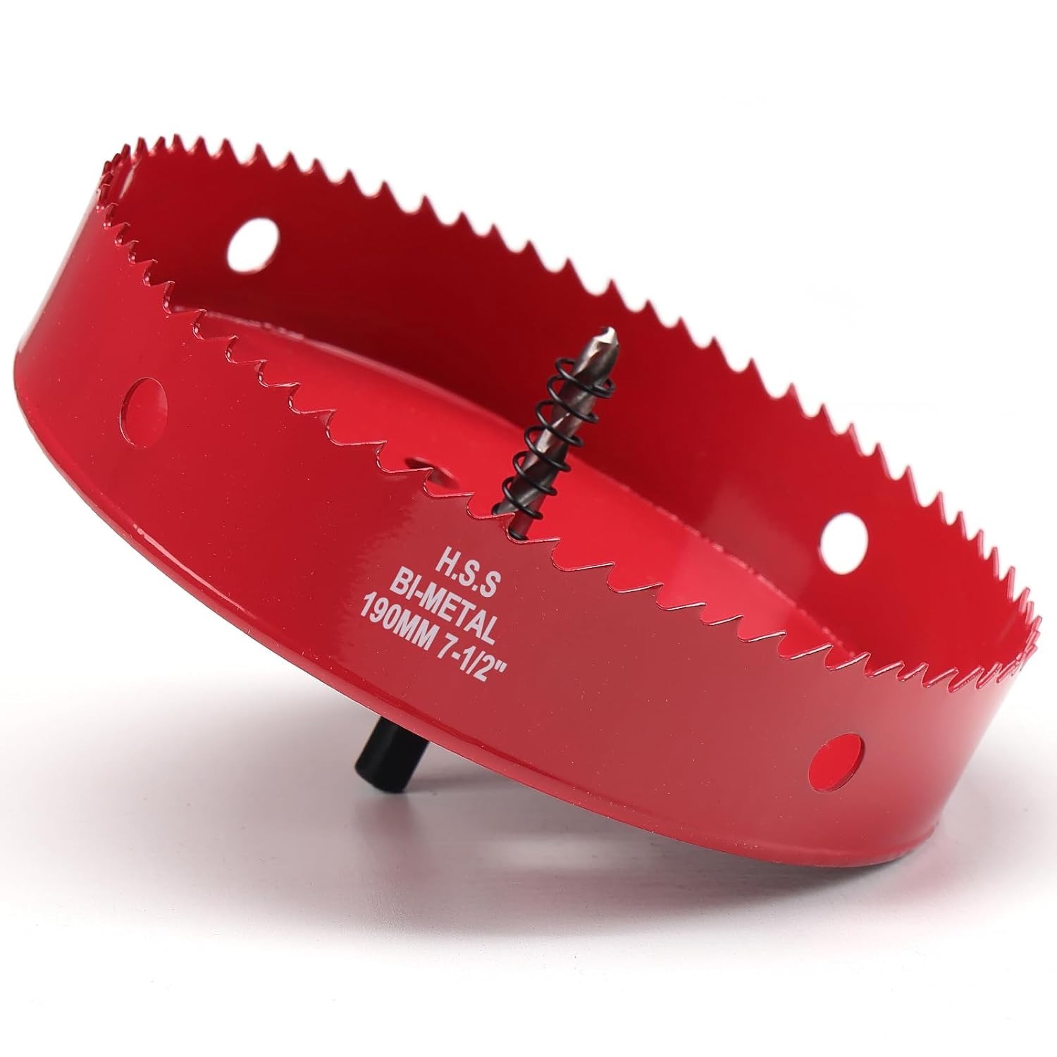 Hole Saw 7 1/2 Inch, 32 Mm Cutting Depth HSS Bi-Metal Hole Saw for Cutting Wood,