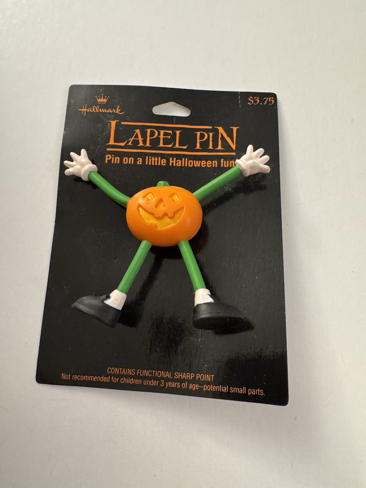 Halloween Bendable Jack-o-lantern Brooch Hallmark Pin MM11