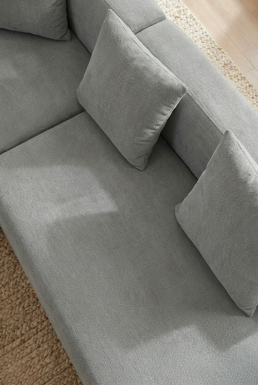 L Shaped Modular sectional couches Sofa,135" Corduroy Boneless Couches with Dee