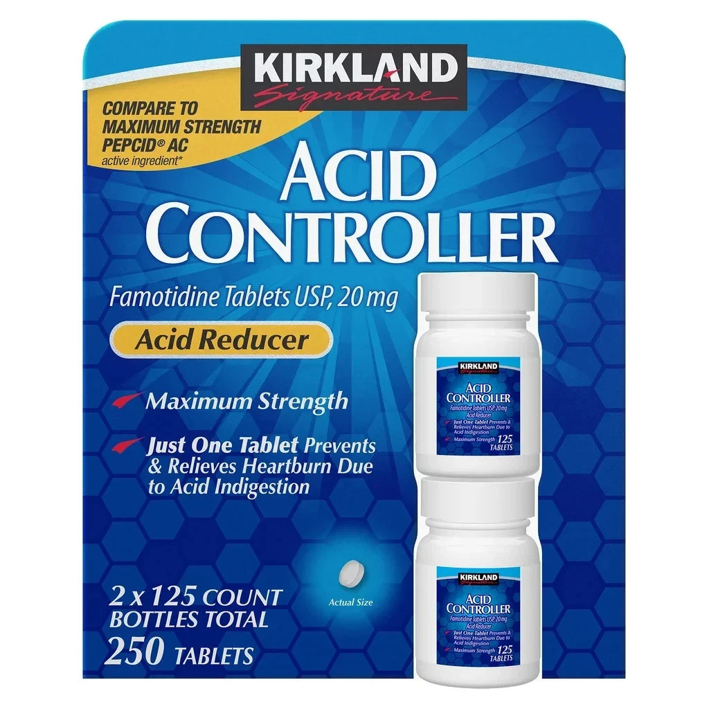Kirkland Signature Acid Controller Famotidine 20 mg Maximum Strength 250 Tablets