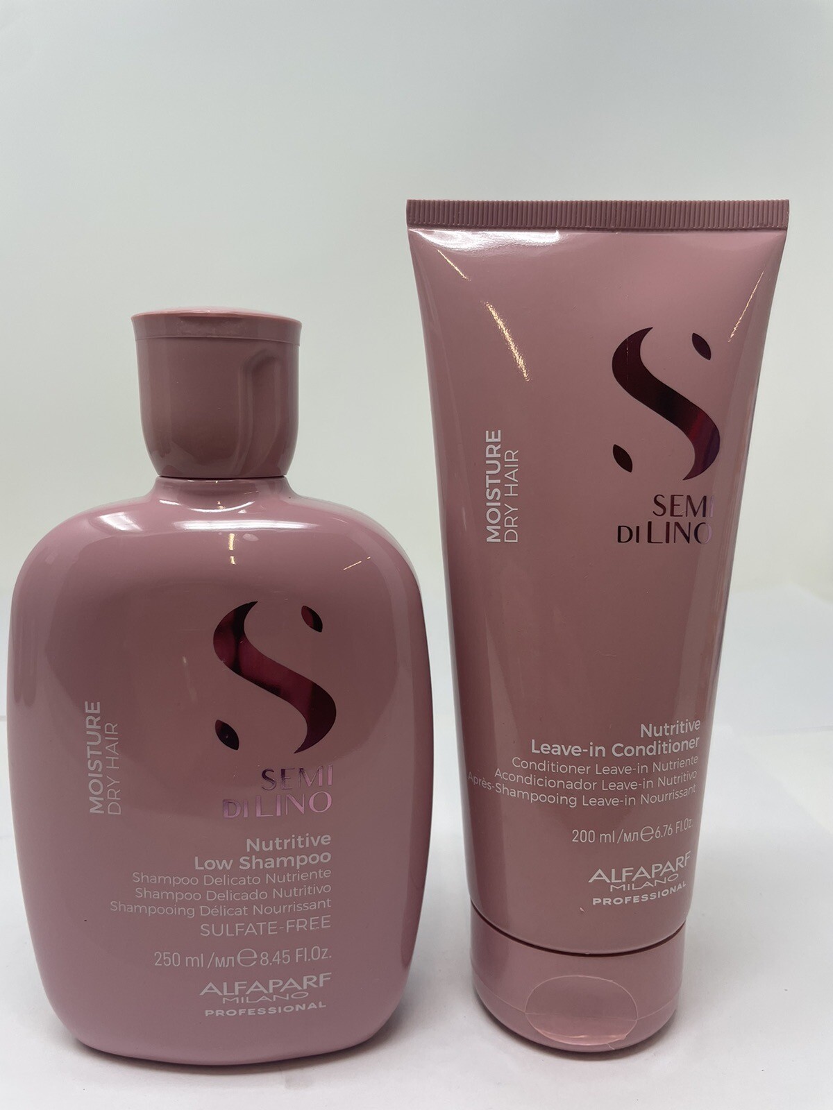 Alfaparf Semi Di Lino Nutritive Shampoo 8.45 oz & Leave In Conditioner 6.76 oz