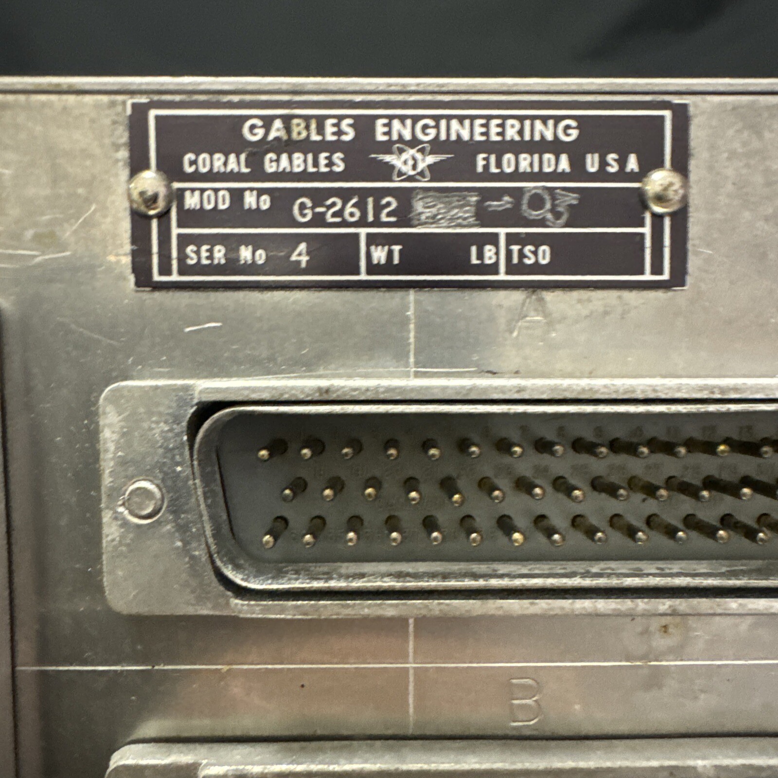 Comm/Nav Panel; G-2612-03; 4; SERVICEABLE