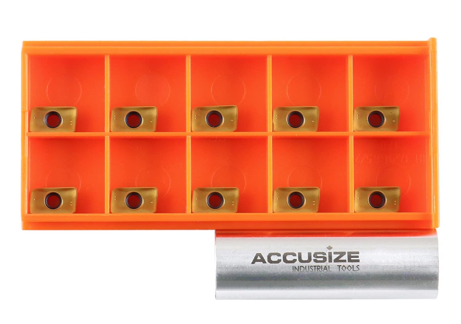 Accusize Industrial Tools APKT11T3 TiN Coated Carbide Inserts for Machining S...