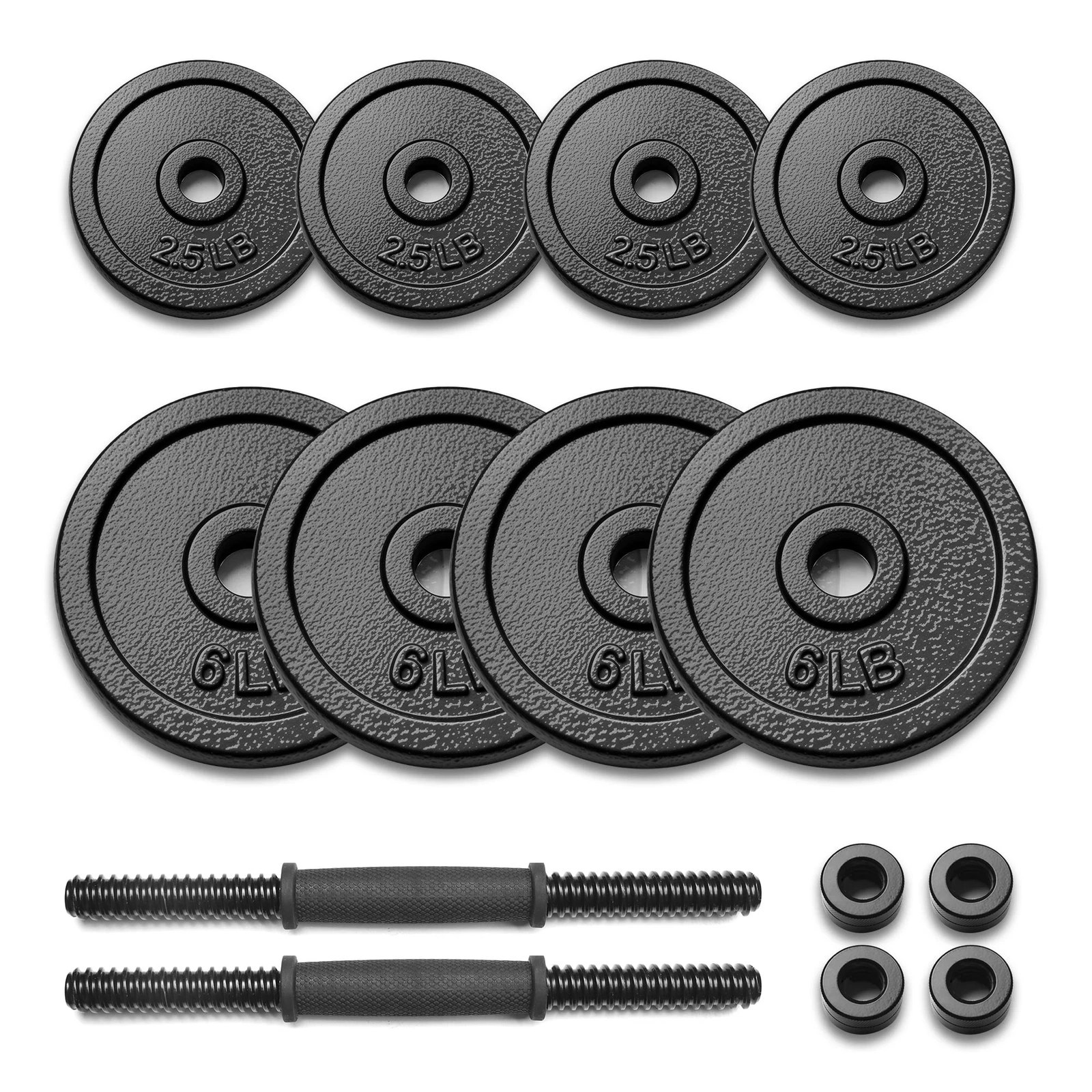 Athletic Works 40LB Adjustable Cast Iron Dumbbell Set , 1-inch Holes Fit Standar