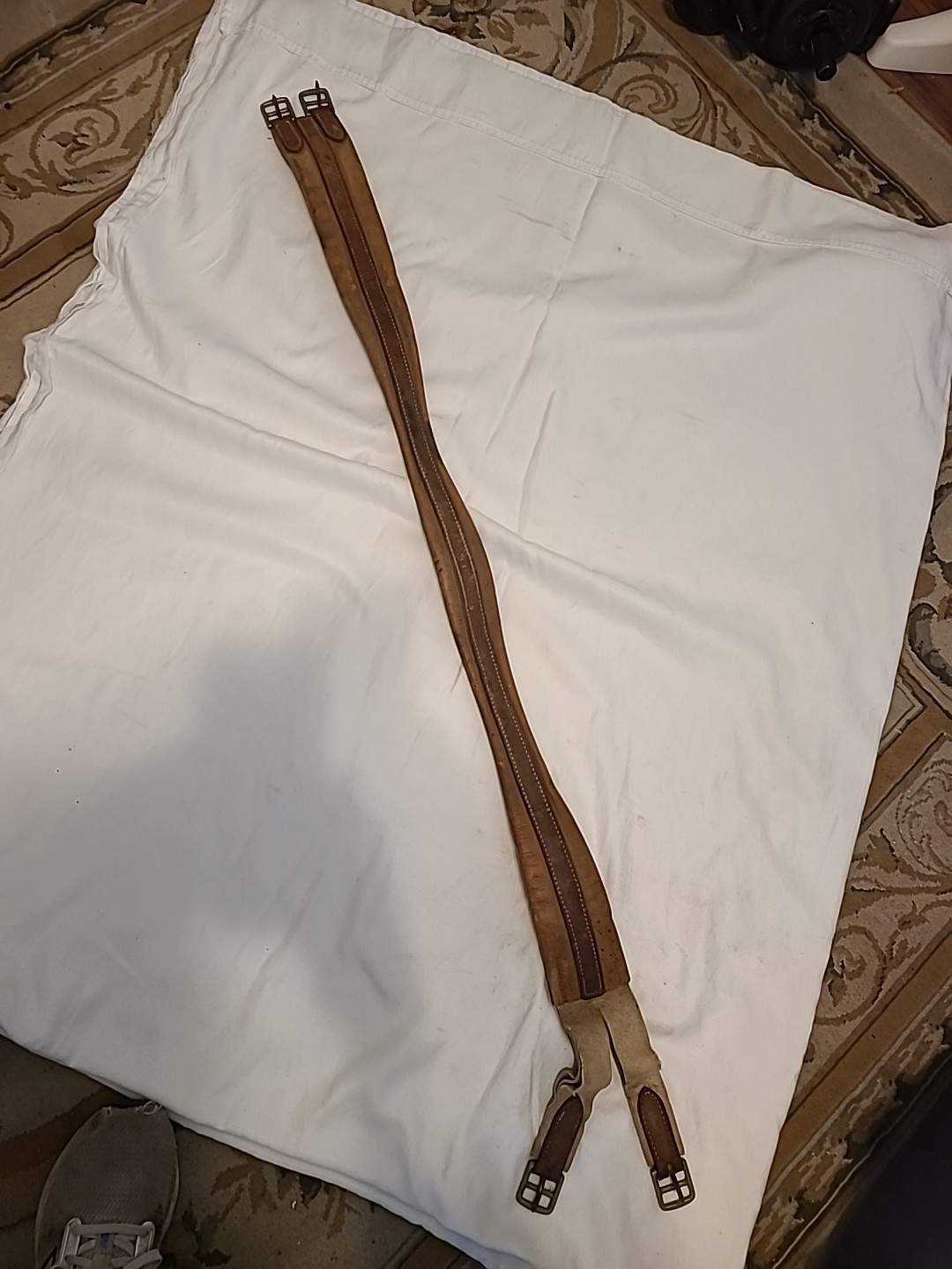 Vintage Leather Cinch Girth Strap Belt Western Horse Tack