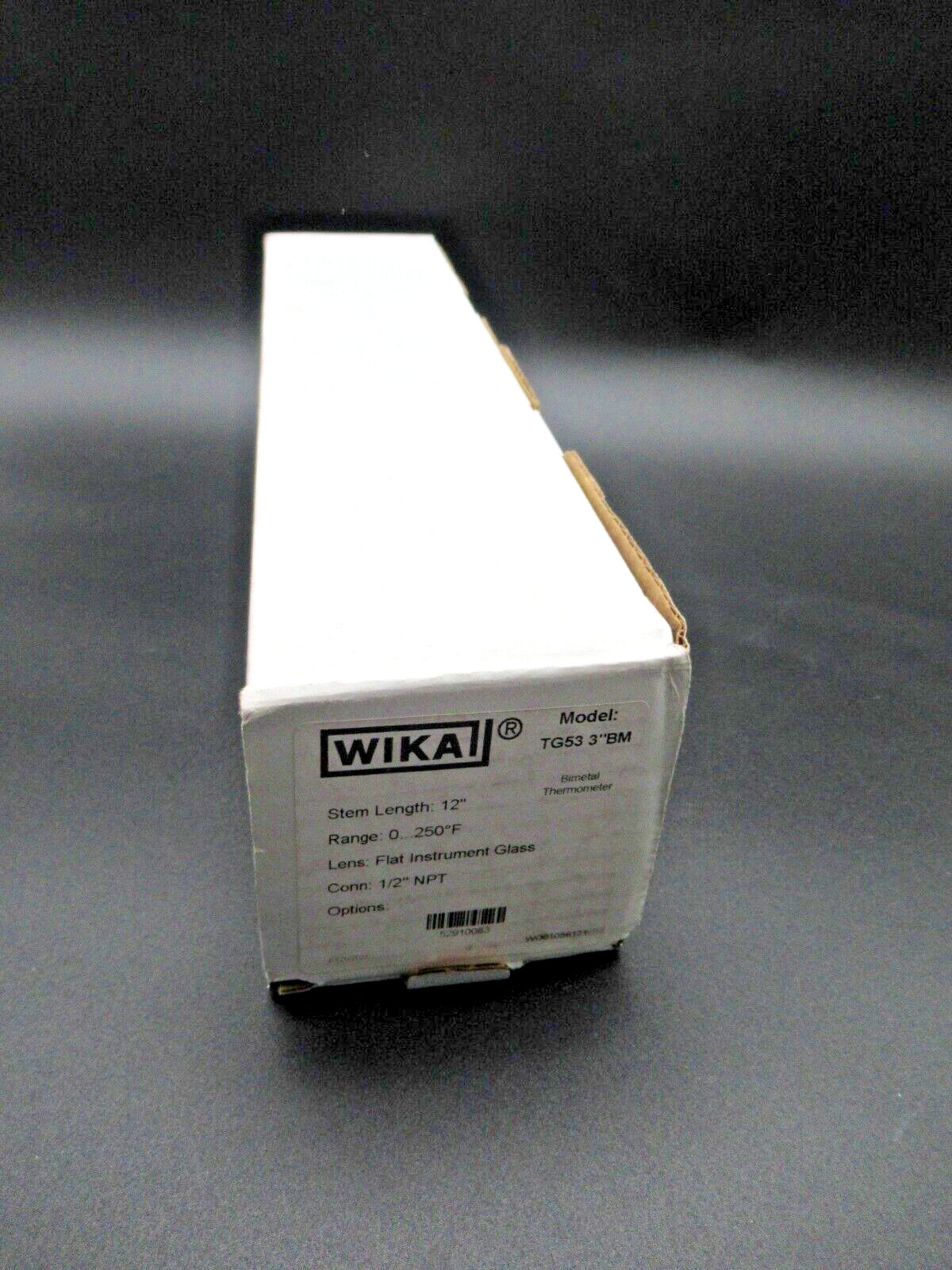 Wika TG53 Bimetal Thermometer 3"LM 12" Stem 1/2"NPT *NEW*