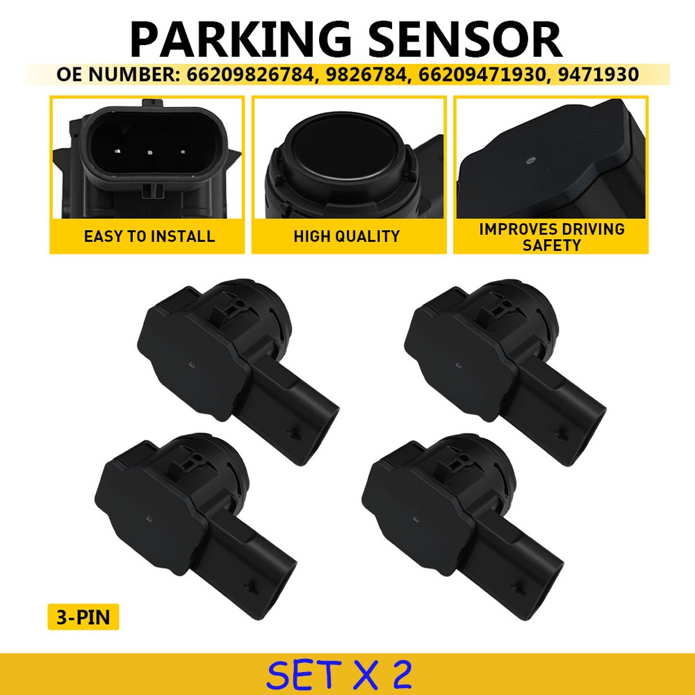 8PCS For BMW G80/82,F40/44/90/91/92/93 Bumper Reverse Parking Sensor PDC 3Pin