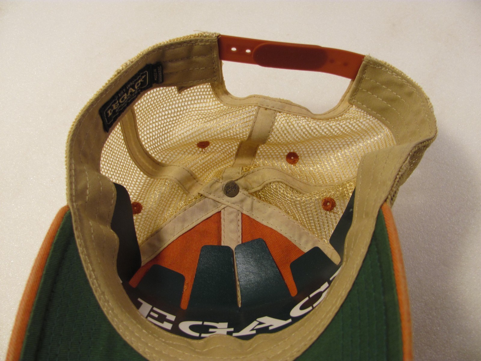 Chamberlin Heating & Air Trucker Hat Orange Soft Gold Mesh Cap Muscatine Iowa