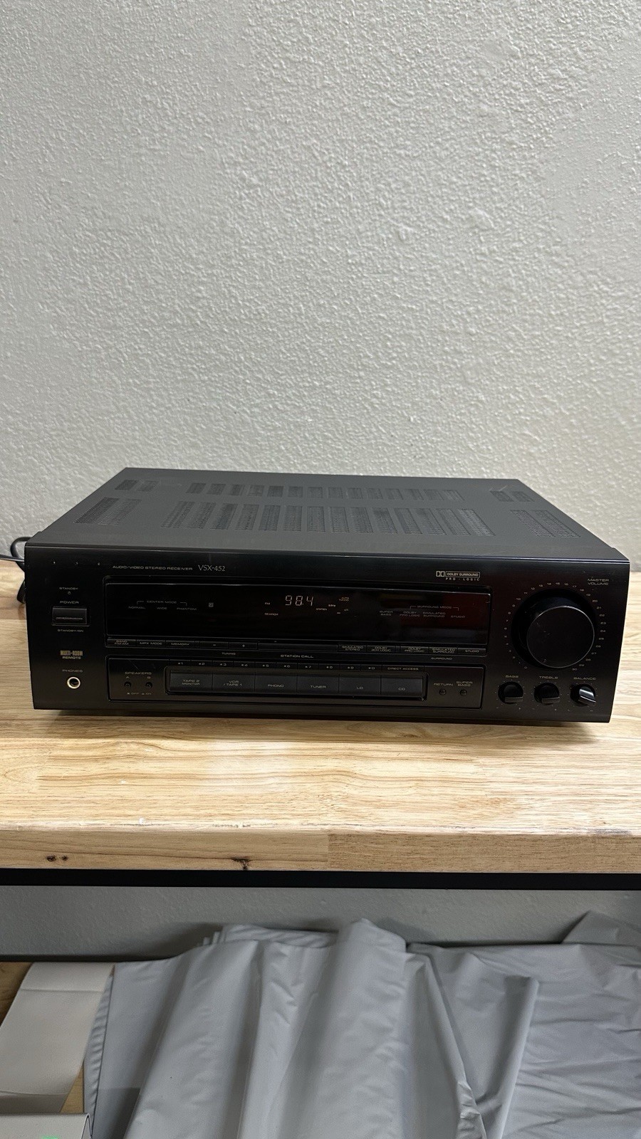Vintage 1990s 90s Pioneer VSX-452 Stereo Receiver Reciever Phono Tape Monitor