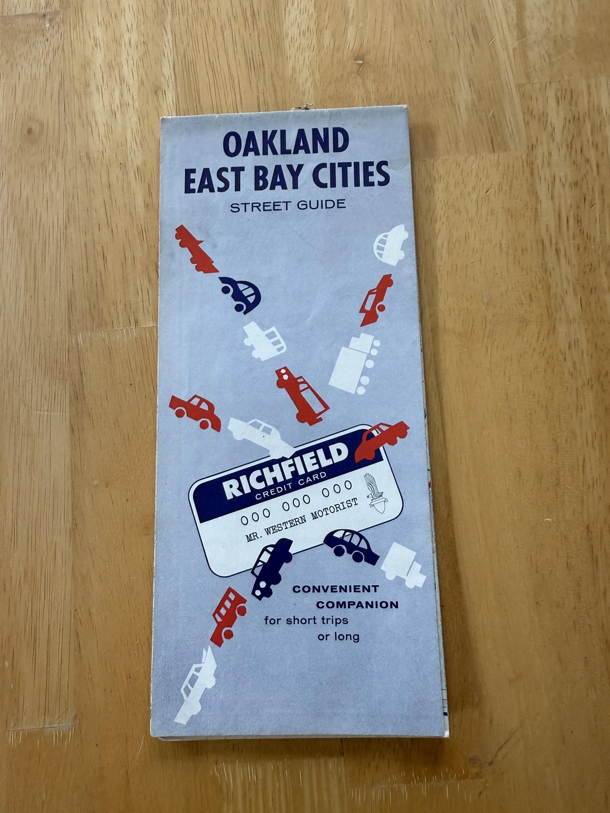 Vintage Richfield Oakland East Bay Cities Street Map Guide California Folded